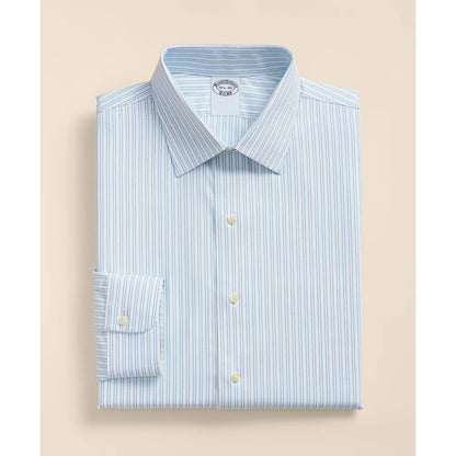 Stretch Supima Cotton Non-Iron Royal Oxford Ainsley Collar, Outline Stripe Dress Shirt