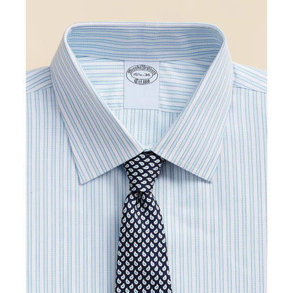 Stretch Supima Cotton Non-Iron Royal Oxford Ainsley Collar, Outline Stripe Dress Shirt
