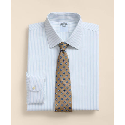 Stretch Supima Cotton Non-Iron Royal Oxford Ainsley Collar, Stripe Dress Shirt