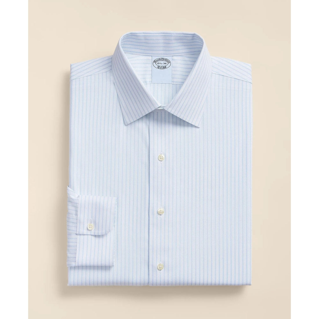 Stretch Supima Cotton Non-Iron Royal Oxford Ainsley Collar, Stripe Dress Shirt
