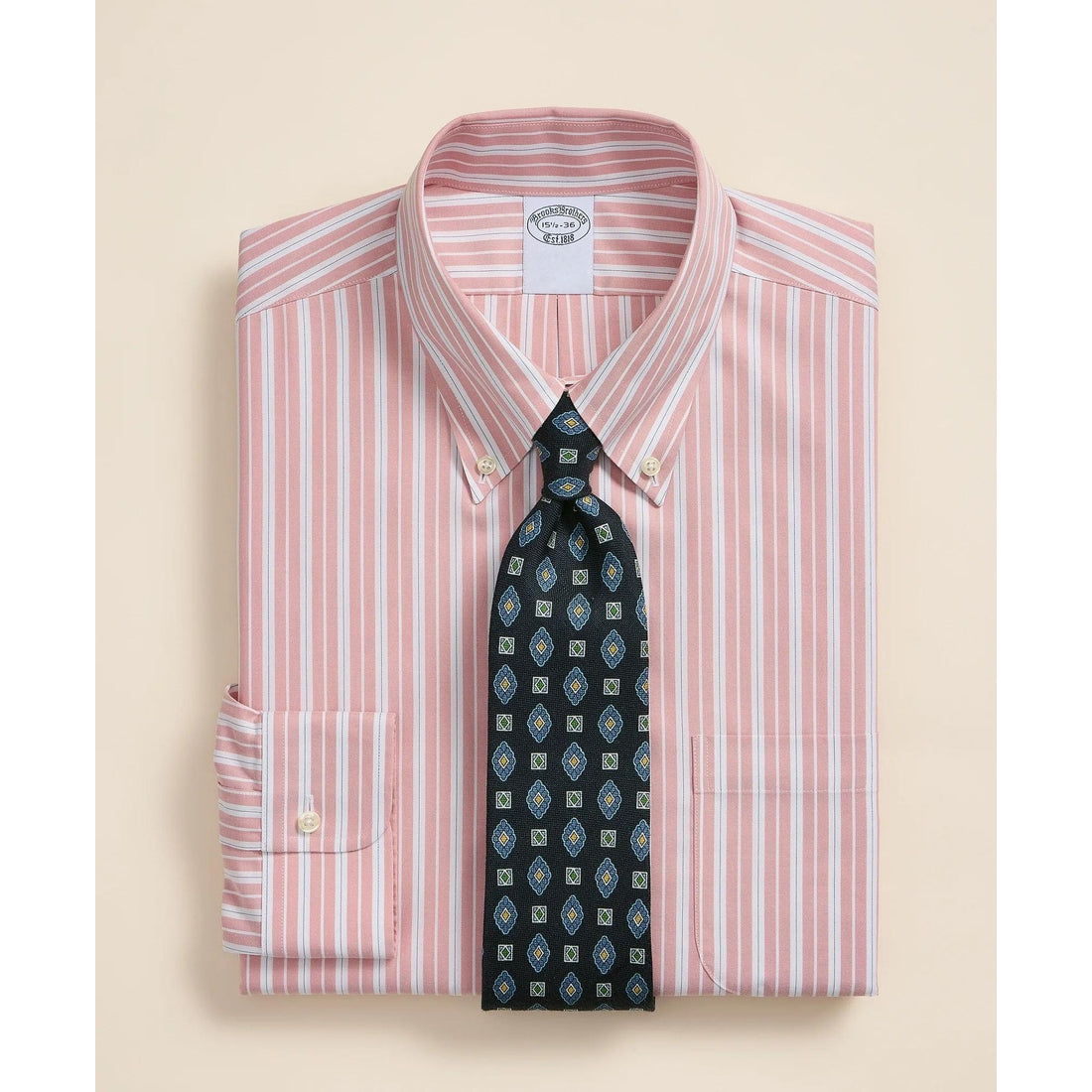 Cotton Non-Iron Oxford Button-Down Collar Dress Shirt