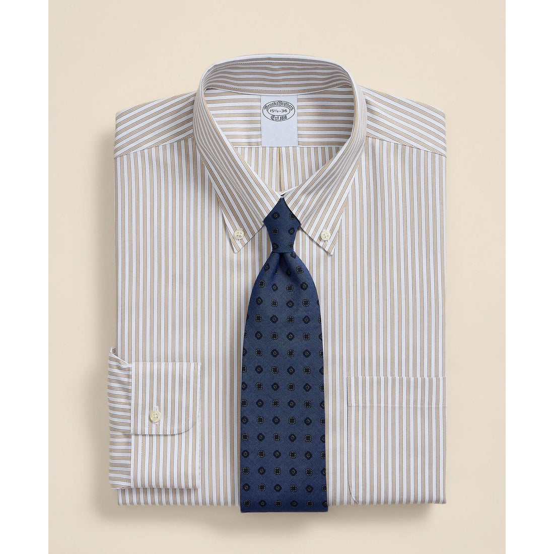 Cotton Non-Iron Oxford Button-Down Collar Dress Shirt