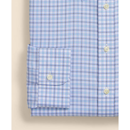 Brooks Brothers Explorer Collection Non-Iron Twill Button-Down Collar, Check Dress Shirt