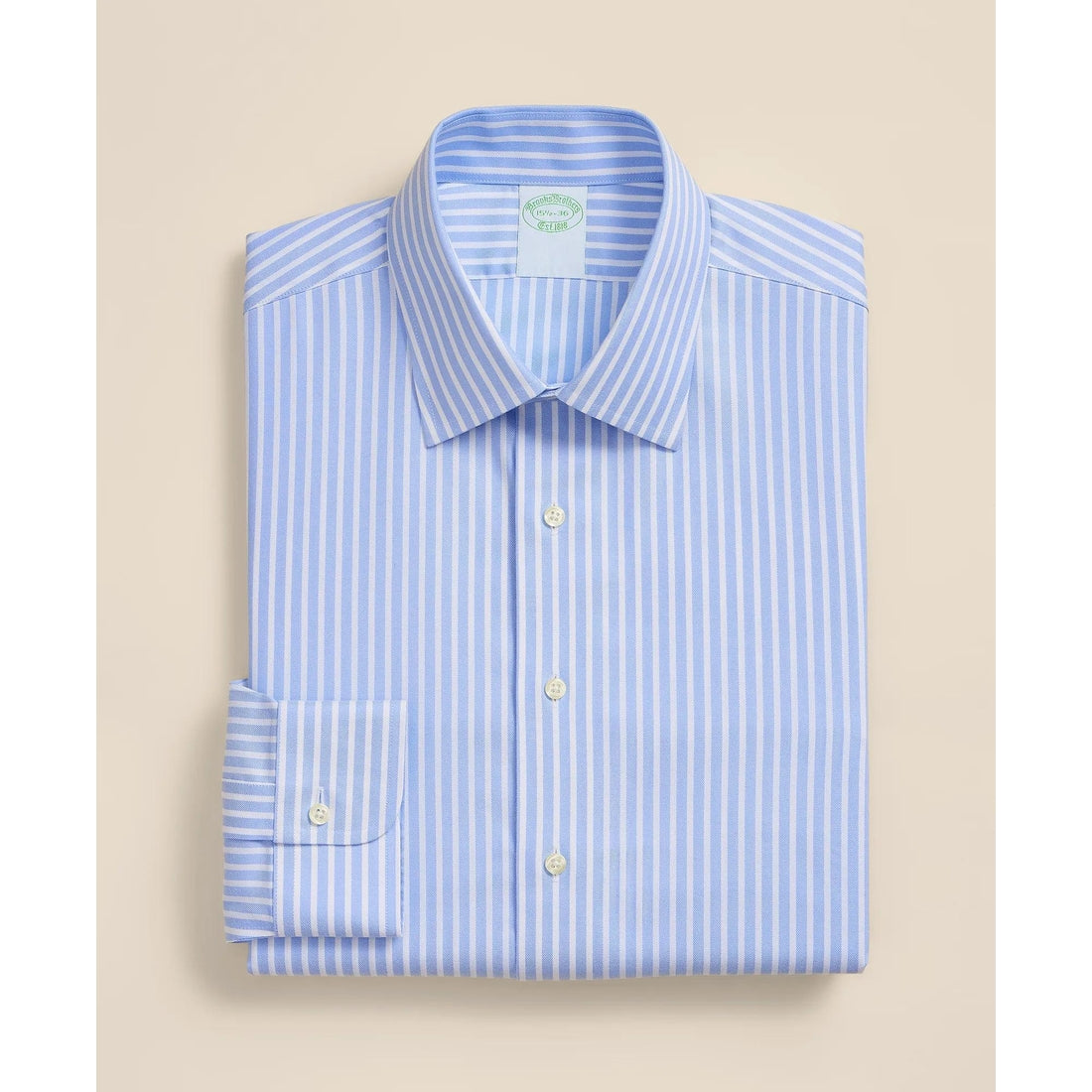Brooks Brothers Explorer Collection Non-Iron Twill Ainsley Collar, Bengal-Stripe Dress Shirt