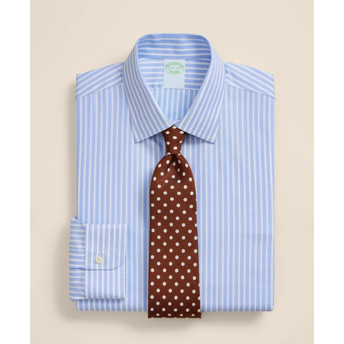 Brooks Brothers Explorer Collection Non-Iron Twill Ainsley Collar, Bengal-Stripe Dress Shirt