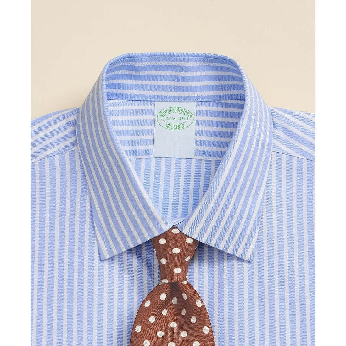 Brooks Brothers Explorer Collection Non-Iron Twill Ainsley Collar, Bengal-Stripe Dress Shirt