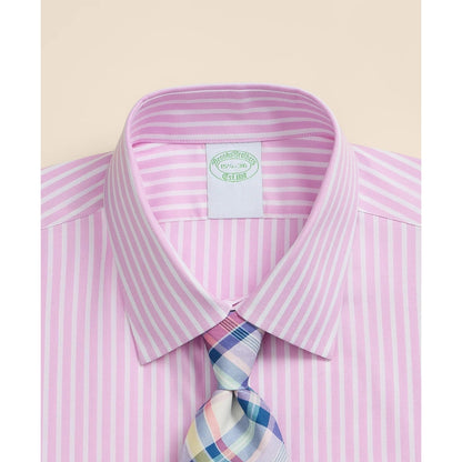 Brooks Brothers Explorer Collection Non-Iron Twill Ainsley Collar, Bengal-Stripe Collar Dress Shirt