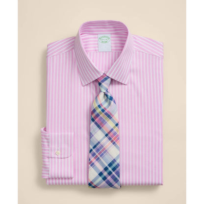 Brooks Brothers Explorer Collection Non-Iron Twill Ainsley Collar, Bengal-Stripe Collar Dress Shirt