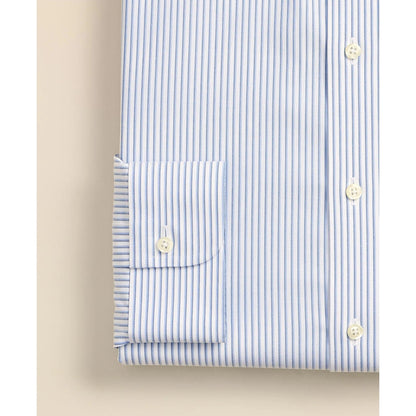 Stretch Supima Cotton Non-Iron Broadcloth Ainsley Spread Collar Striped Dress Shirt