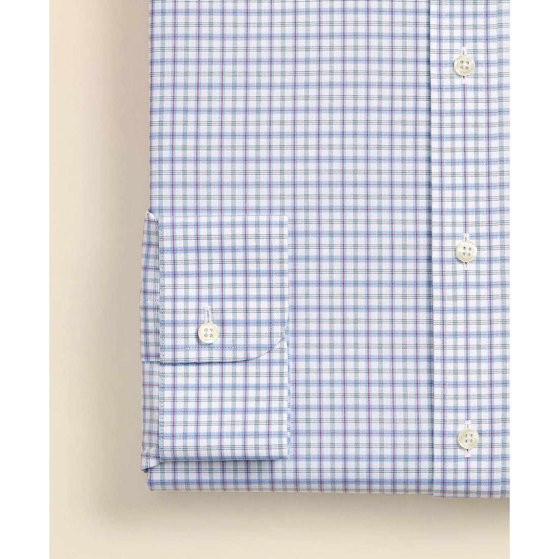 Stretch Supima Cotton Non-Iron Broadcloth Ainsley Collar Multi Check Dress Shirt