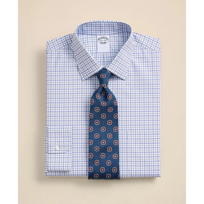 Stretch Supima Cotton Non-Iron Broadcloth Ainsley Collar Multi Check Dress Shirt