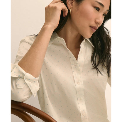 Cotton Jacquard Clip-Dot Shirt
