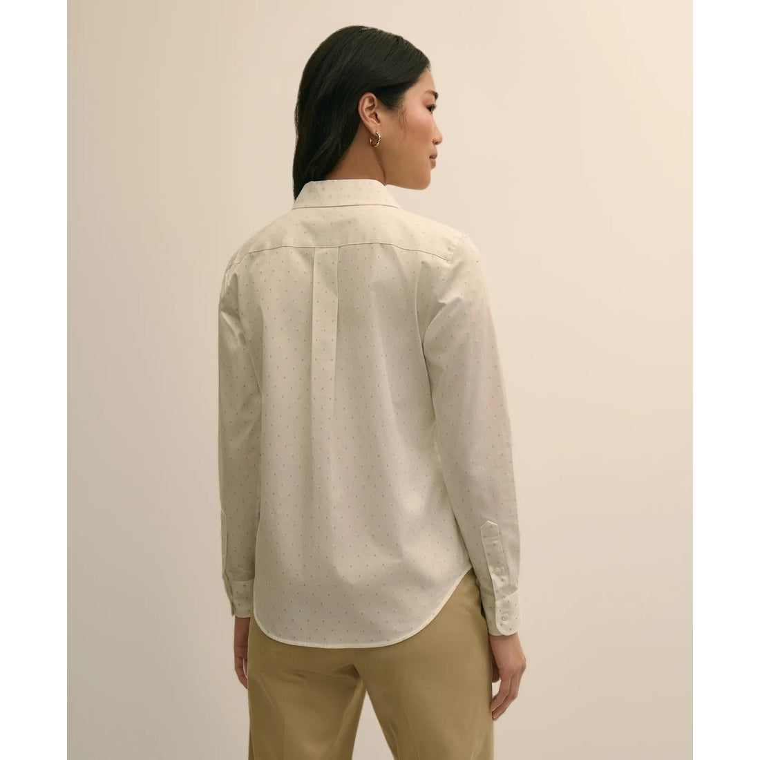 Cotton Jacquard Clip-Dot Shirt