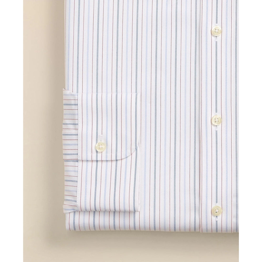 Stretch Supima Cotton Non-Iron Broadcloth Button Down Collar, Striped Dress Shirt