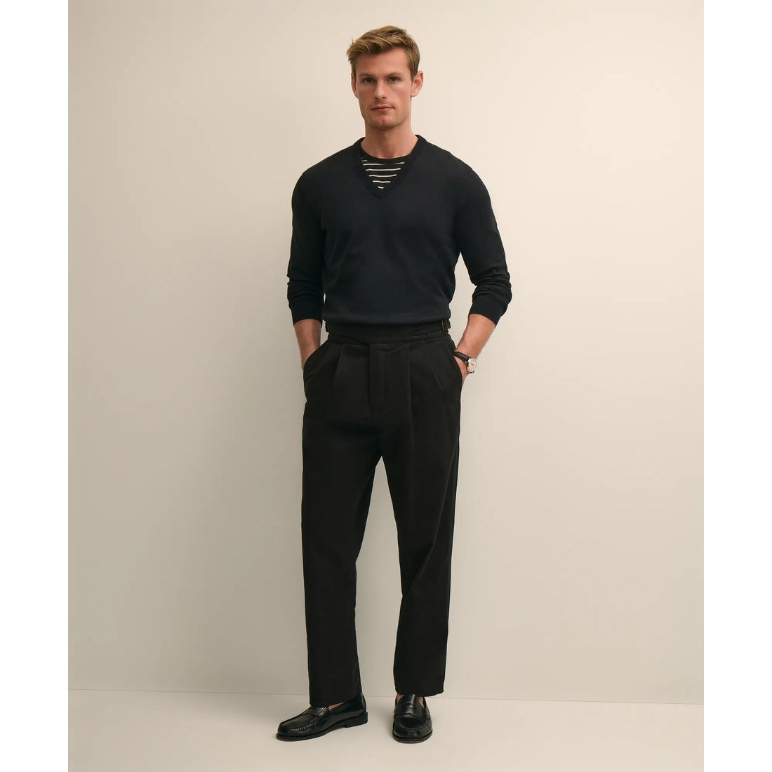 Cotton Herringbone Gurkha Pants
