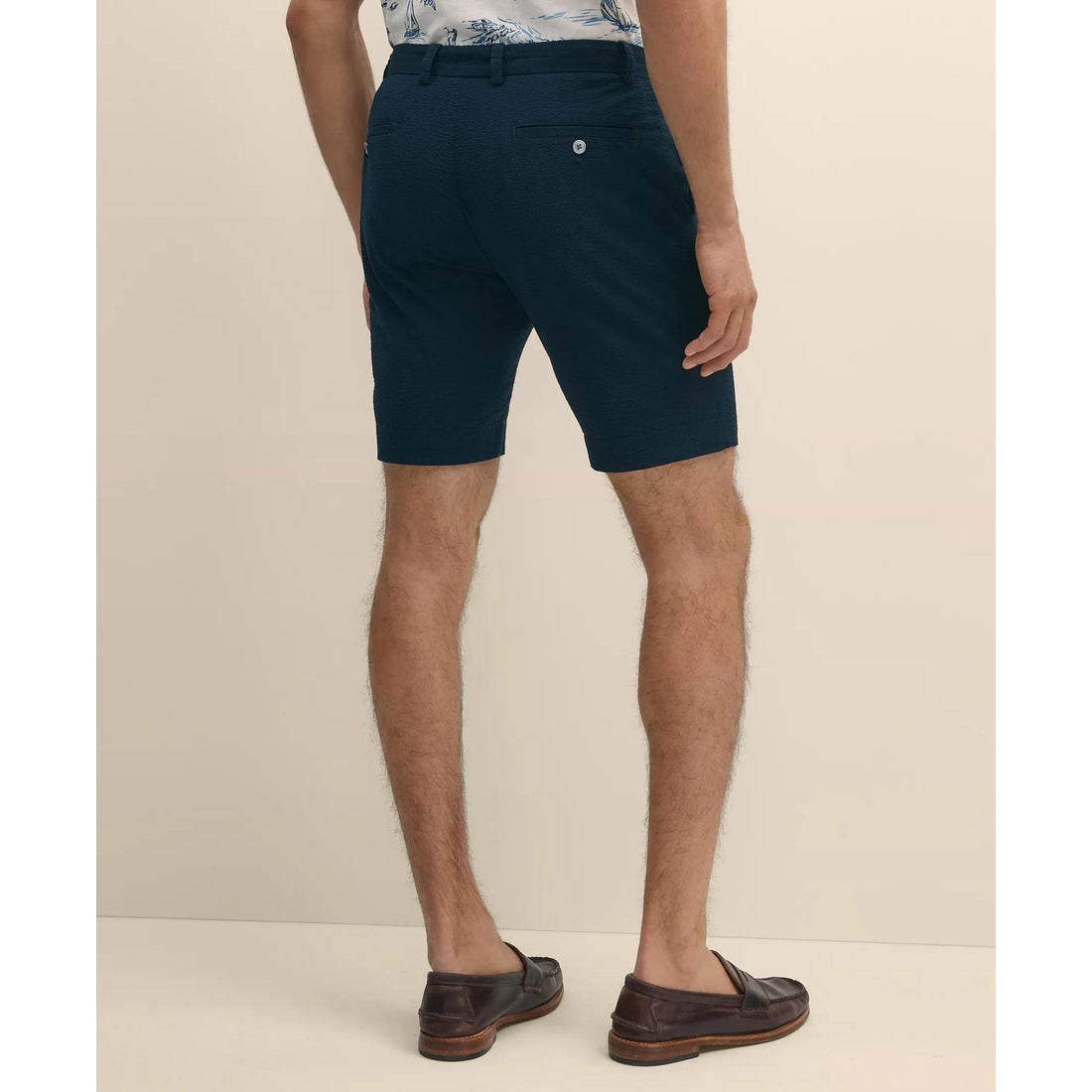 9" Washed Cotton Seersucker Shorts