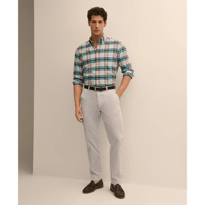 Washed Cotton Seersucker Pants