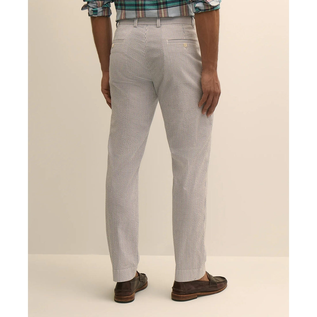 Washed Cotton Seersucker Pants