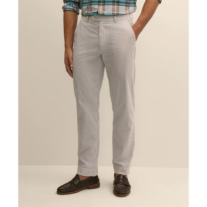 Washed Cotton Seersucker Pants