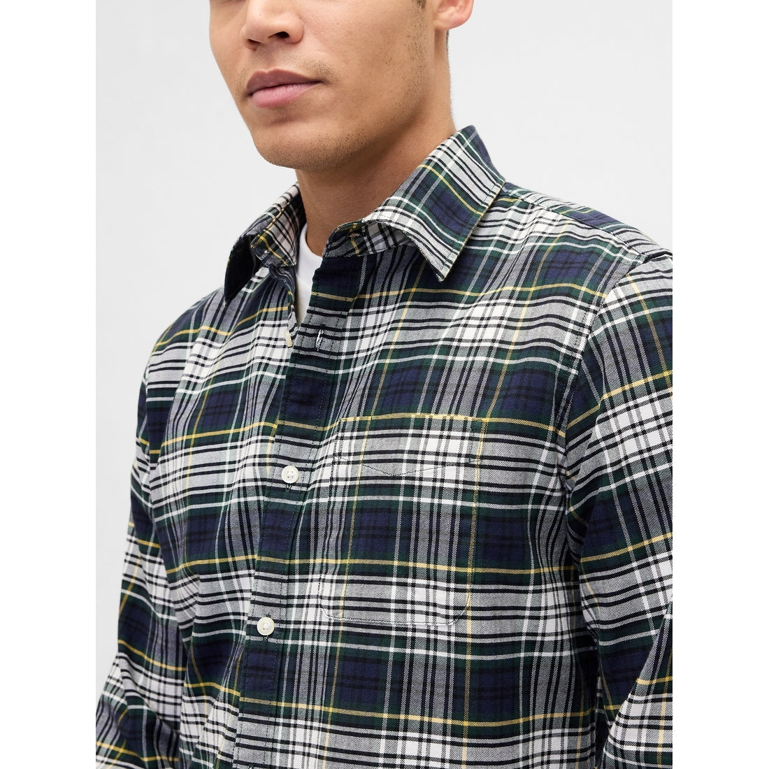 Men's Plaid Oxford Shirt