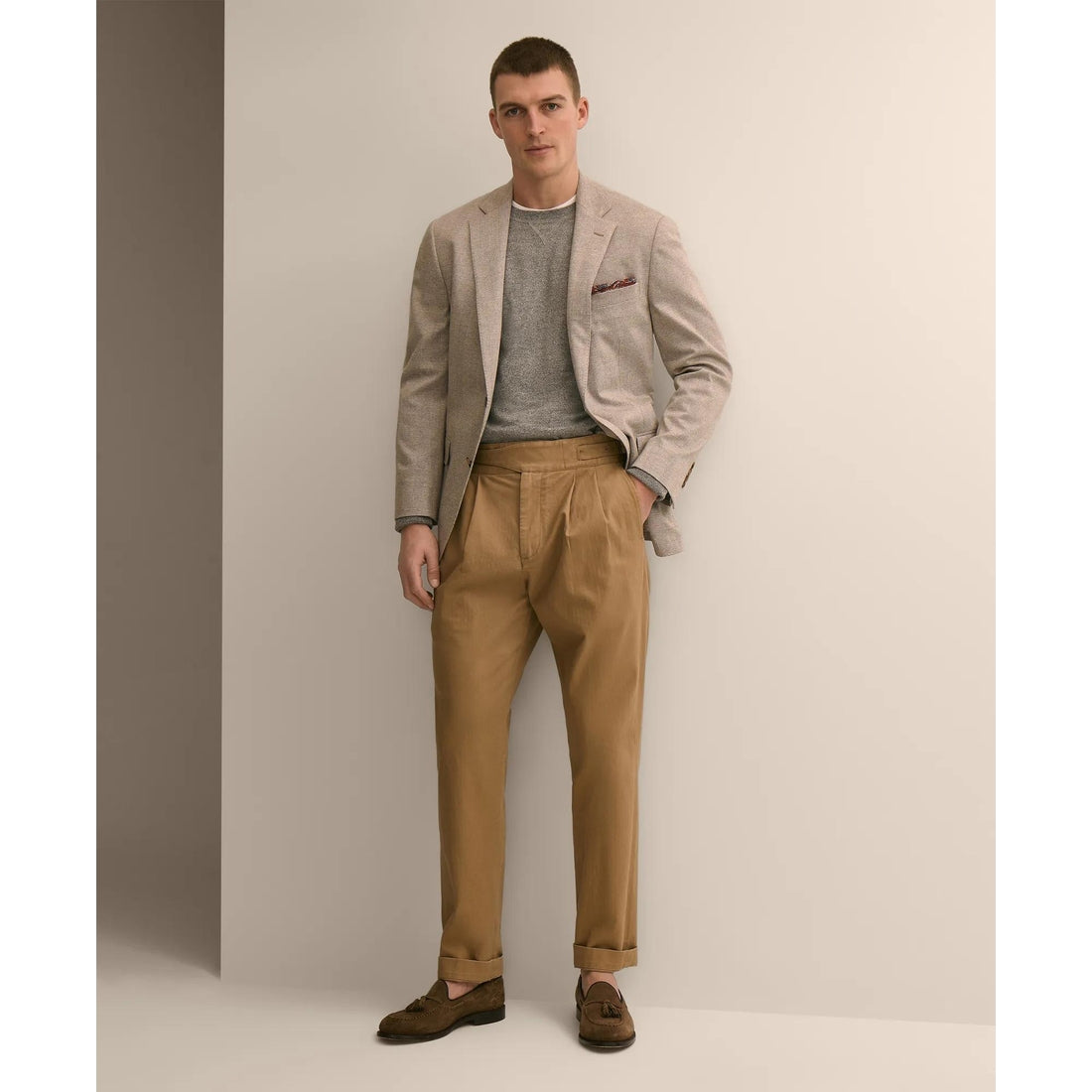 Classic Fit Cotton Jacquard Knit Sport Coat