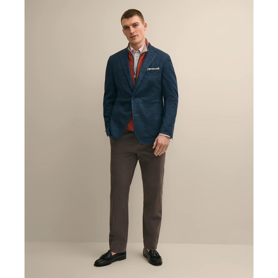 Classic Fit Linen-Cotton Knit Sport Coat