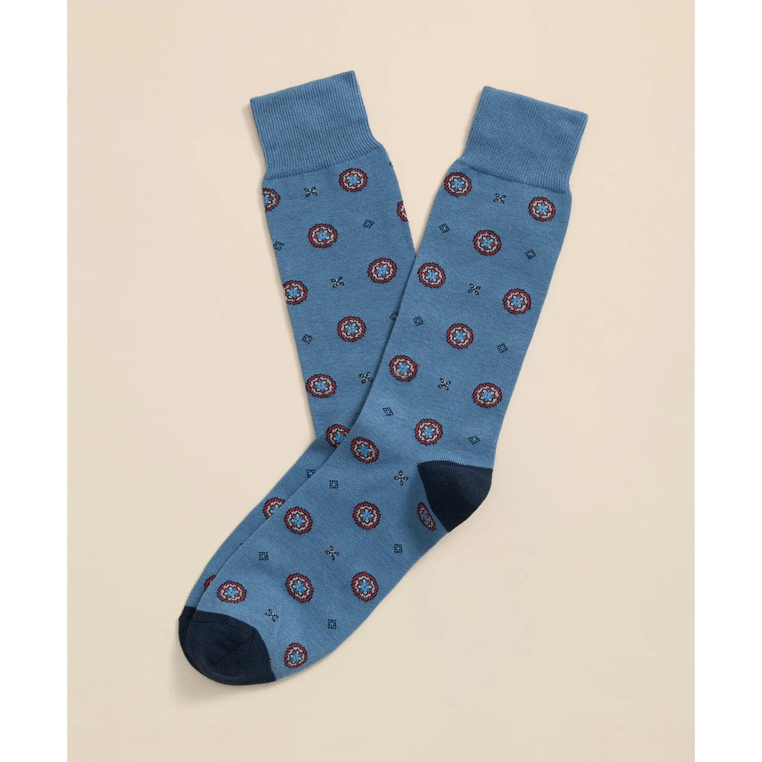 Cotton-Blend Foulard Socks