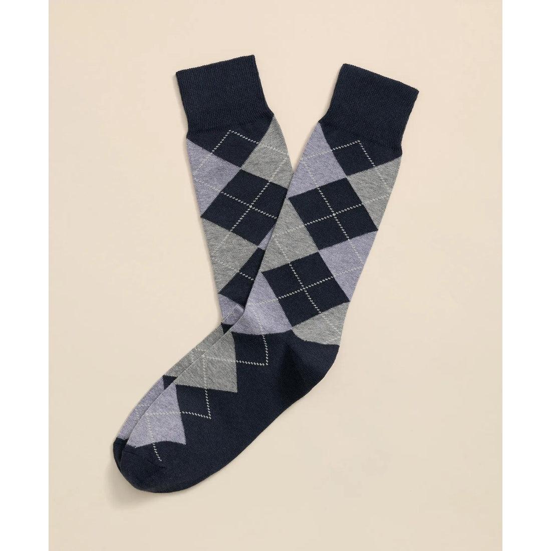 Cotton Blend Argyle Socks
