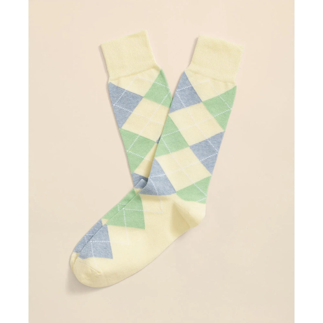Cotton Blend Argyle Socks