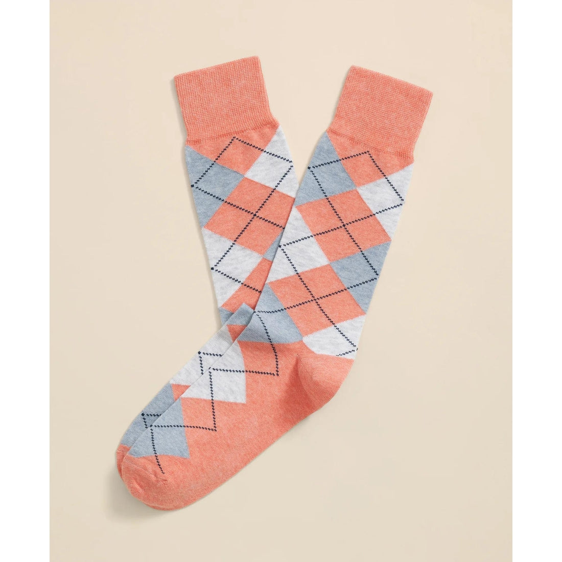 Cotton Blend Argyle Socks