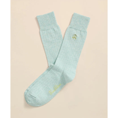 Cotton Blend Ribbed Socks