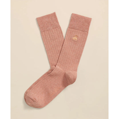 Cotton Blend Ribbed Socks