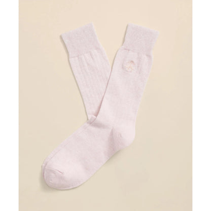 Cotton Blend Ribbed Socks