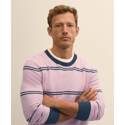 Supima Cotton Pique Crewneck Sweater