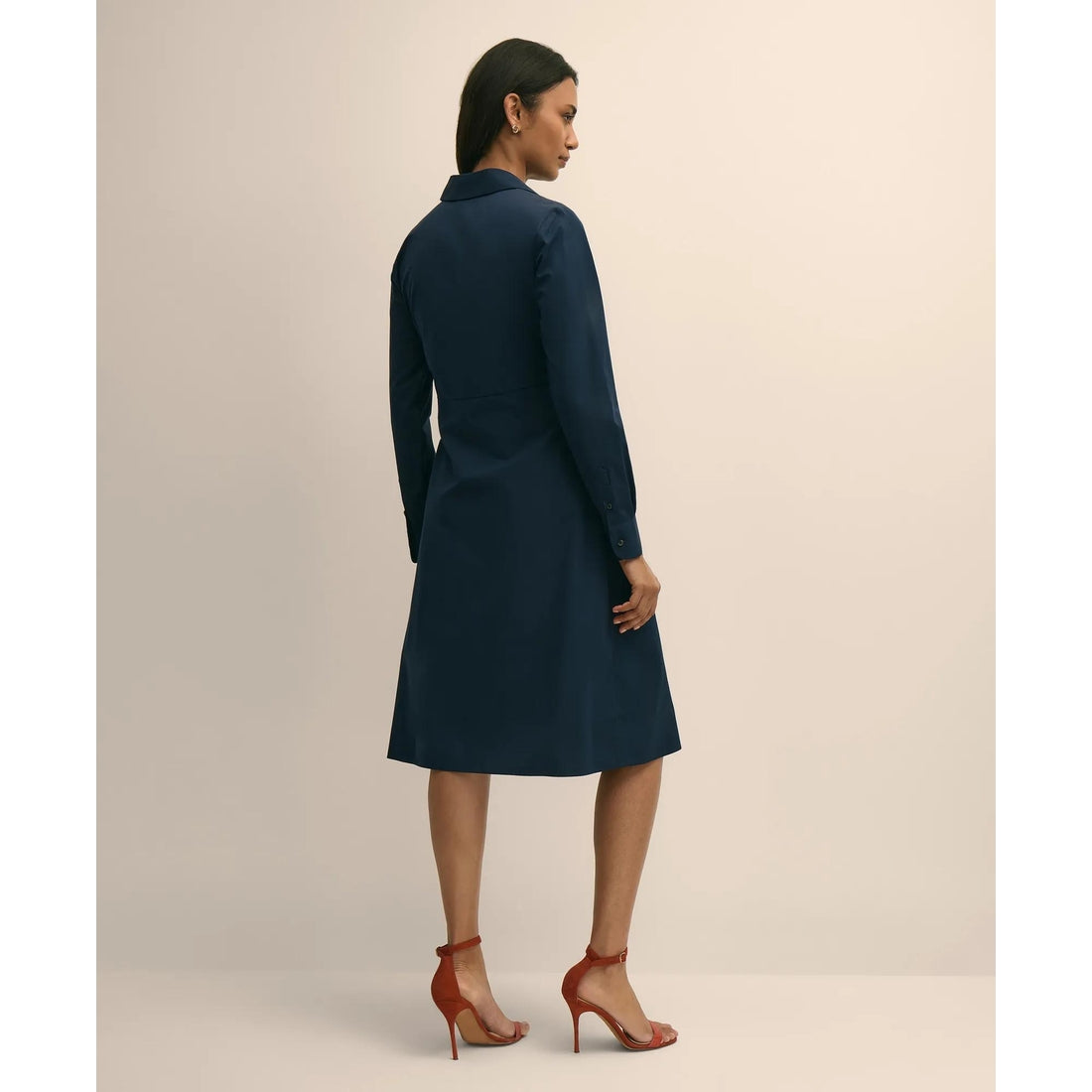 Supima Cotton Tie-Waist Shirt Dress