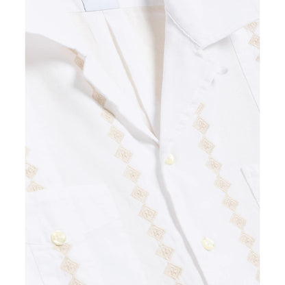 Cotton Guayabera Embroidered Short-Sleeve Shirt