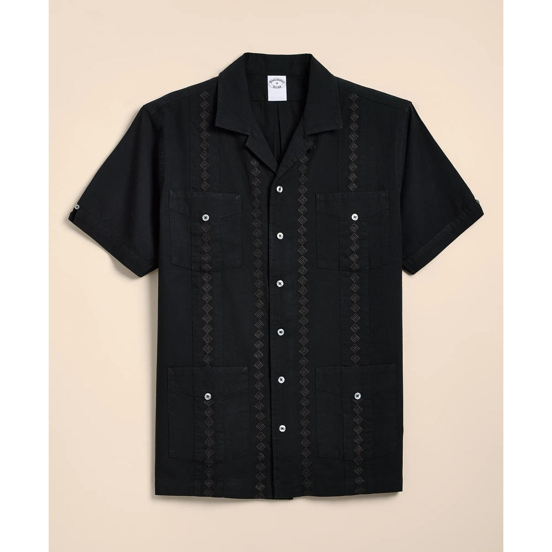 Cotton Guayabera Embroidered Short-Sleeve Shirt