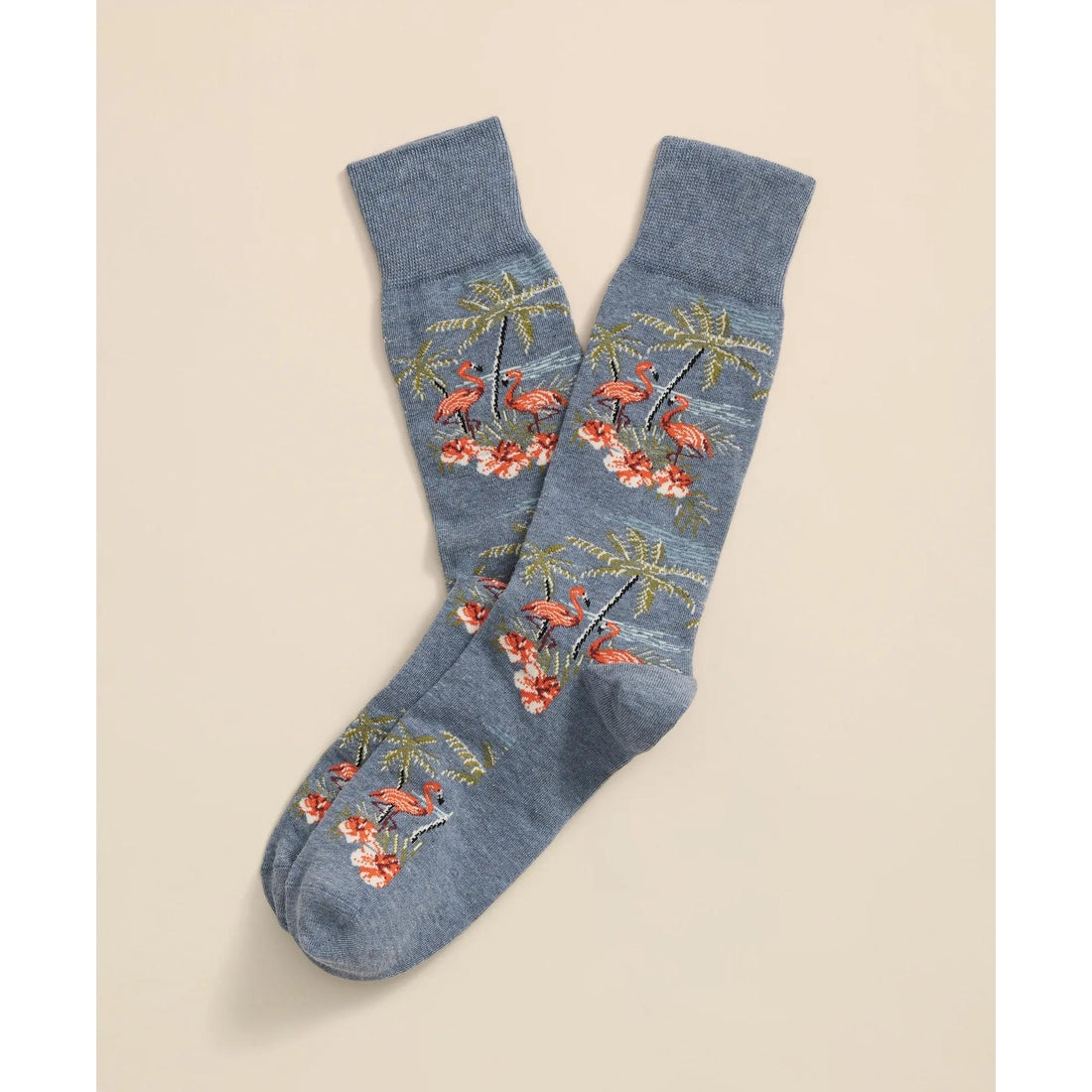 Cotton Blend Flamingo Motif Socks