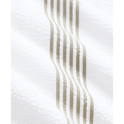 Cotton Blend Seersucker Camp Collar Shirt