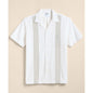 Cotton Blend Seersucker Camp Collar Shirt