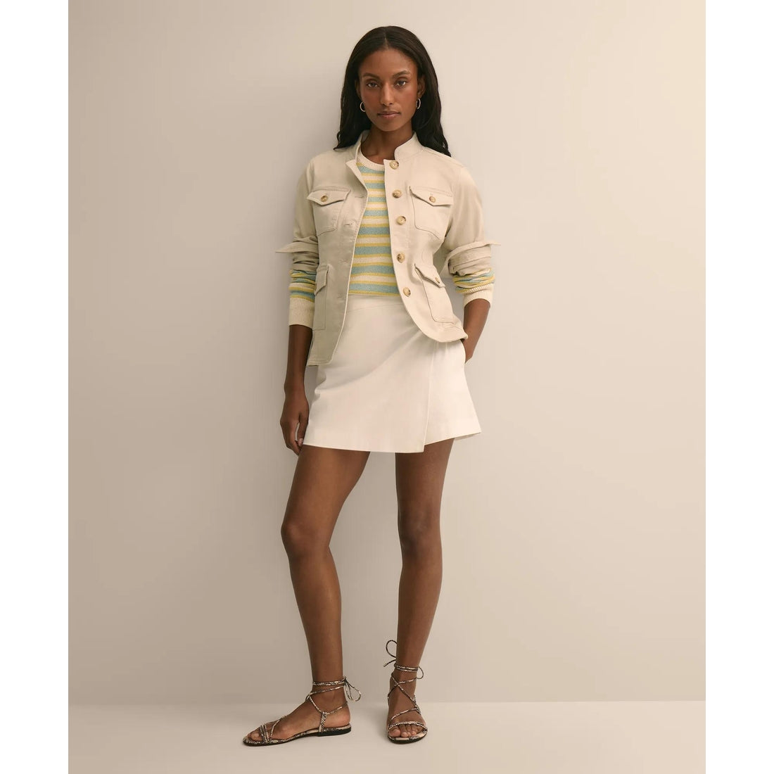 Cotton Blend Twill Jacket