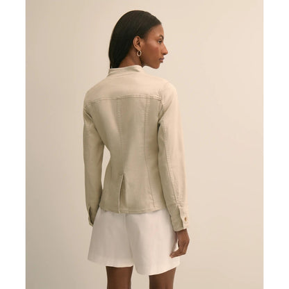 Cotton Blend Twill Jacket