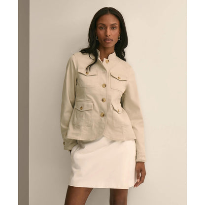 Cotton Blend Twill Jacket