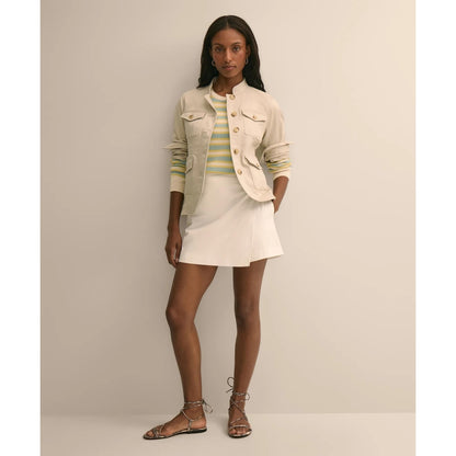 Cotton Blend Twill Jacket