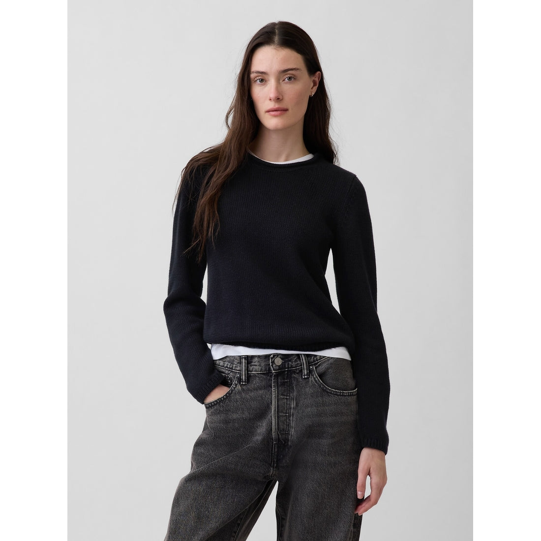 Women's 100% Cotton Rollneck Sweater