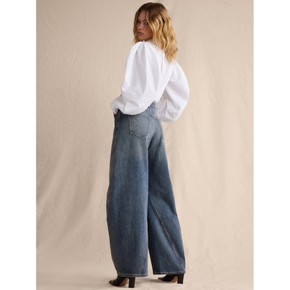 Women's High-Rise Loose Barrel Jean