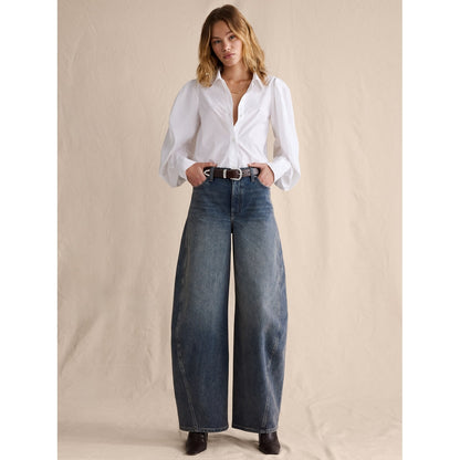 Women's High-Rise Loose Barrel Jean