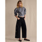 Women's Low-Rise Loose Studded Cropped Jean