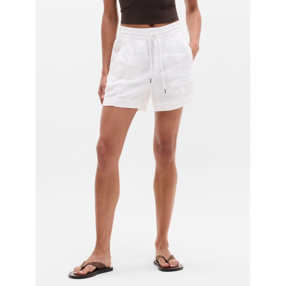Women's Retreat Linen Mid Rise 4" Short