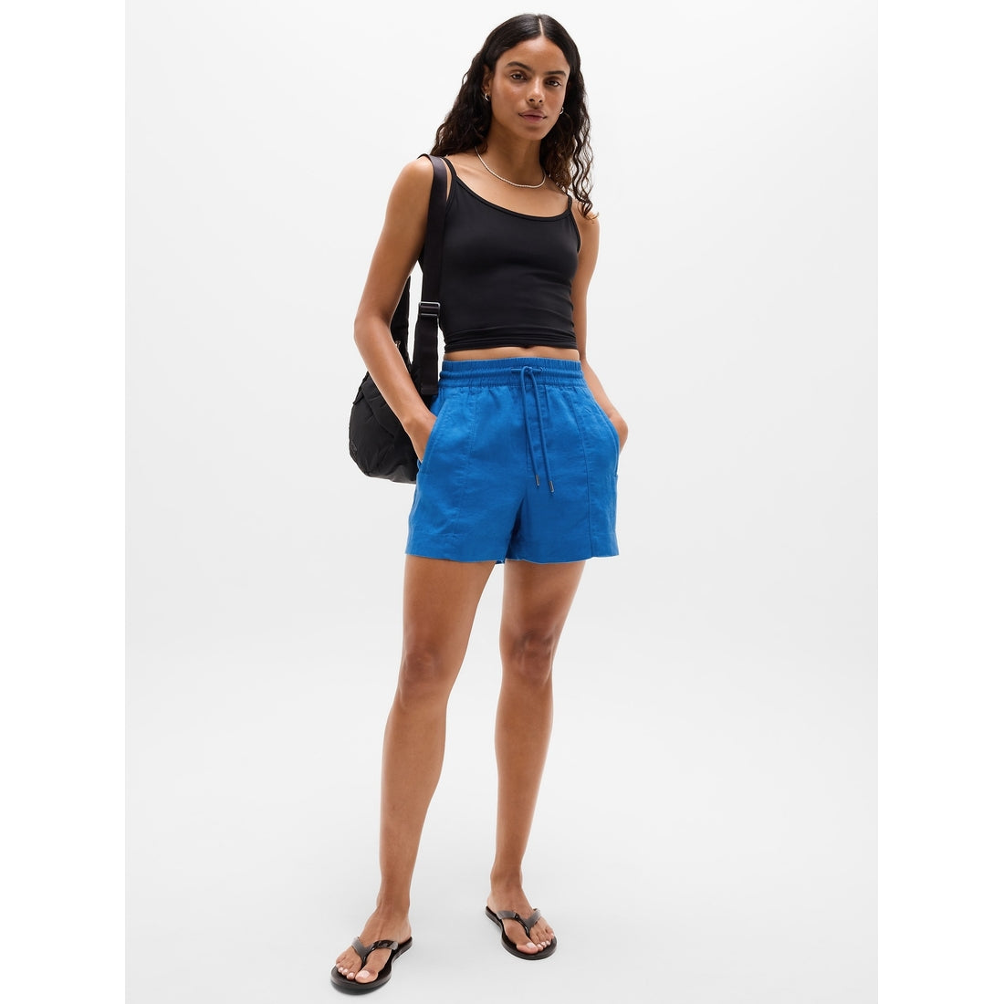 Women's Retreat Linen Mid Rise 4" Short